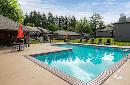 the swimming pool at our apartments
