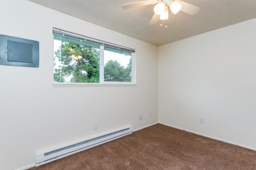 Pinewood Terrace Apartments | Second Bedroom showing carpet and window