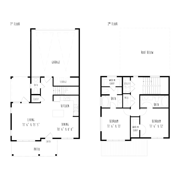 THB5: 2 Bedroom, 2.5 Bathroom, 2 Car Garage Townhome