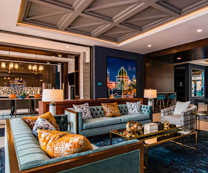 A living room with a sofa set and a coffee table.