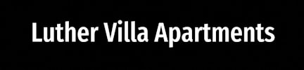 the logo for little villa apartments in white text on a black background
