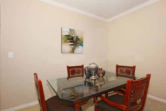 Dining table chair at The Clairborne Apartment Homes, Grand Prairie, TX, 75050
