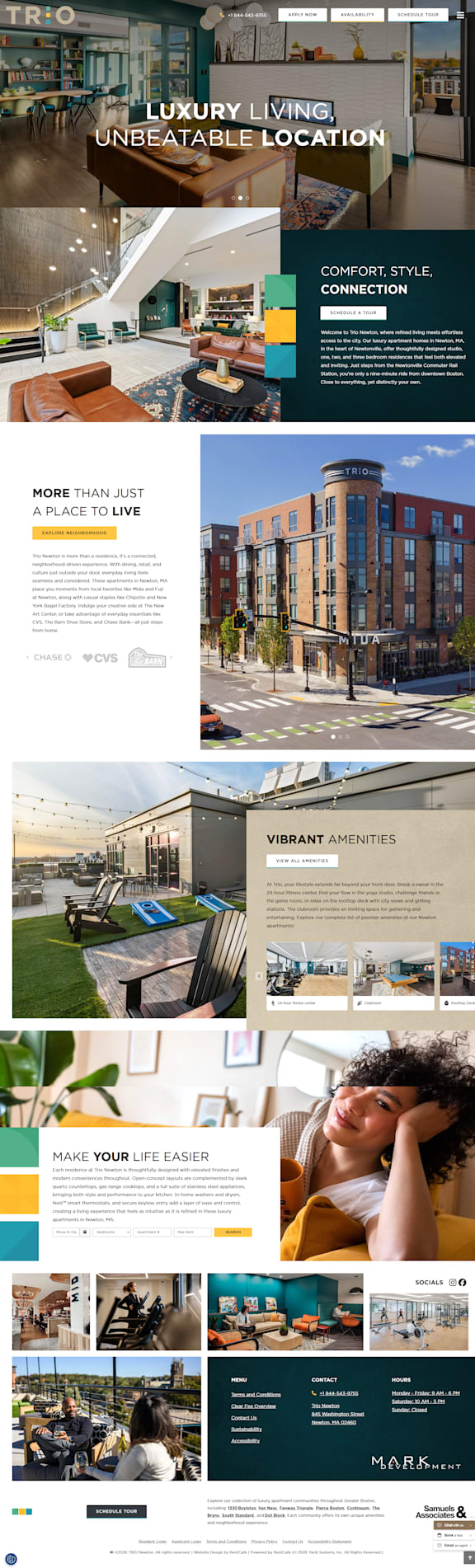 A collage of images showcasing various aspects of a property, including interior shots, exterior views, and amenities offered.