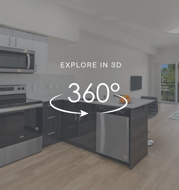 A kitchen with a tap to explore in 3D.