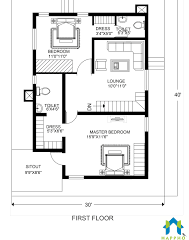 a floor plan of the first floor of a house