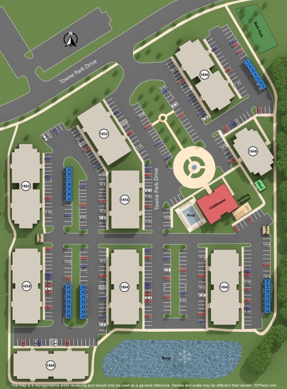 Towne Park Site Map