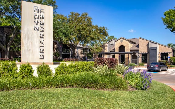 Property Signage at 2400 Briarwest Apartments, Houston, TX