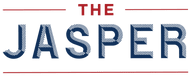 a close up of a television screen with the words the jasper