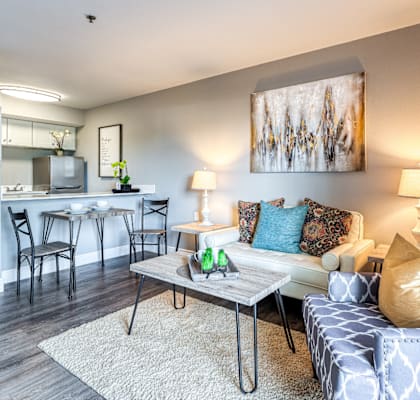 Classic Living Room Design at Aventine at Lantana - 55+ Active Adult Apartments, Lantana, Florida