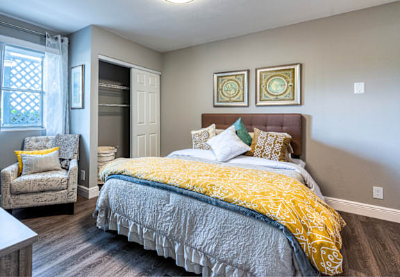 Bedroom With Closet at Aventine at Lantana - 55+ Active Adult Apartments, Florida