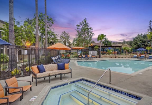 Swimming Pool with Lounge Chairs, at Park Pointe, El Cajon, CA