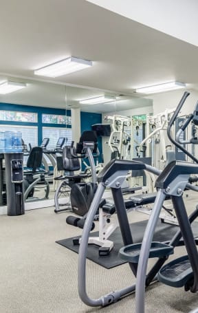 Fitness Center Cardio Equipment at Abbey Rowe Apartments in Olympia, Washington, WA