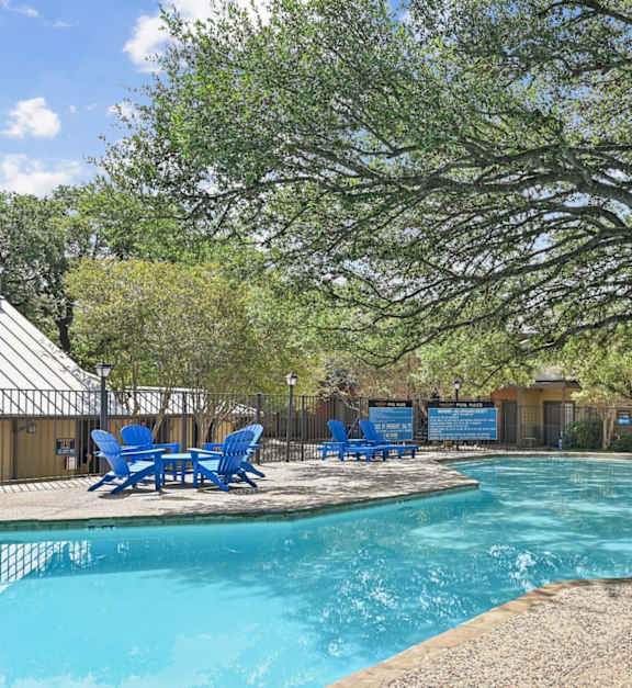 Pool View at The Hollows Apartments in San Antonio, TX