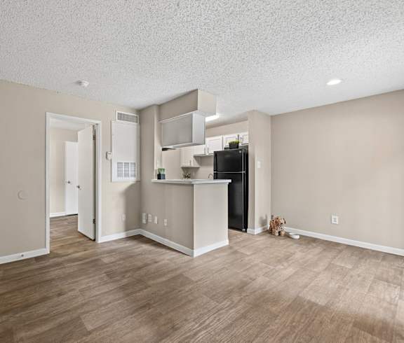 A Unit living room at Hollows in San Antonio, TX