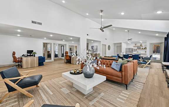 Clubhouse Interior at The Hollows Apartments in San Antonio, TX
