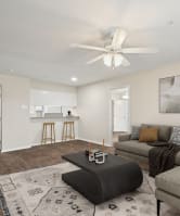 Model Unit Bedroom at Woodlands of Plano Apartments in Plano, TX