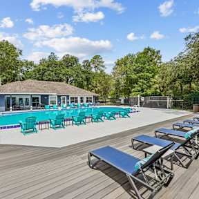 Sundeck and Pool at Reflections Apartment Homes in Gainesville, Florida, FL