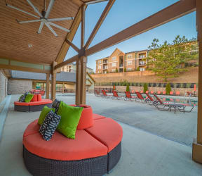 Pool Seating at Grand Reserve Pelham in Pelham, AL