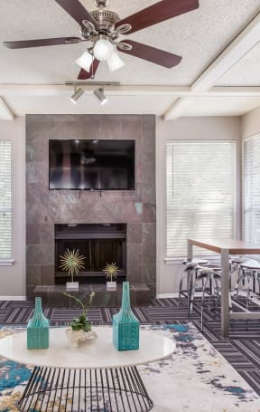 Clubhouse Interior at Preston Oaks Apartments in Dallas, Texas