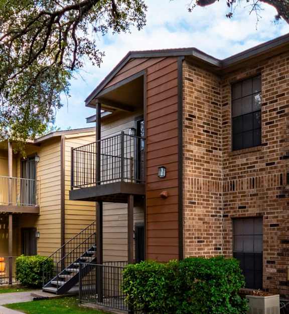 Building Exterior at The Hollows Apartments in San Antonio, TX