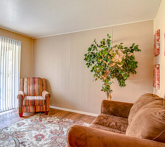 Model Living Room at The Abbey in Longview TX