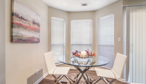 Dining Area at Poplar Place Apartments in Carrboro, NC
