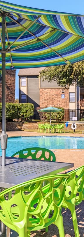 Poolside Seating Area at The Summit Apartments in Mesquite, Texas, TX