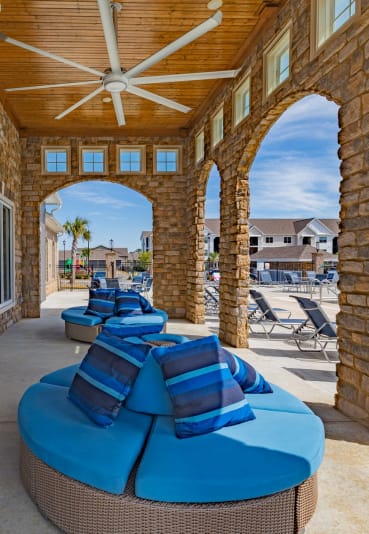 Outdoor Area by Pool at Parkside Grand Apartments in Pensacola, FL