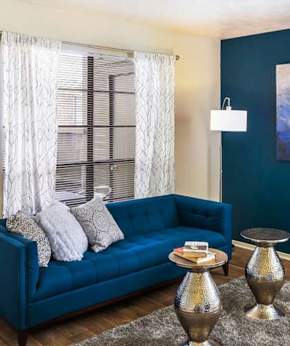 Model Living Room at The Summit Apartments in Mesquite, Texas, TX