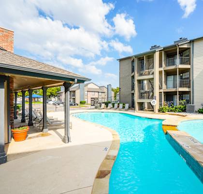 Pool Area at Polaris Apartment Homes in Irving, Texas, TX