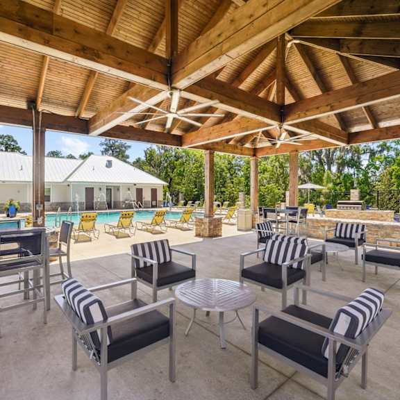 Pool Area at Capital Grand Apartments in Tallahassee, FL