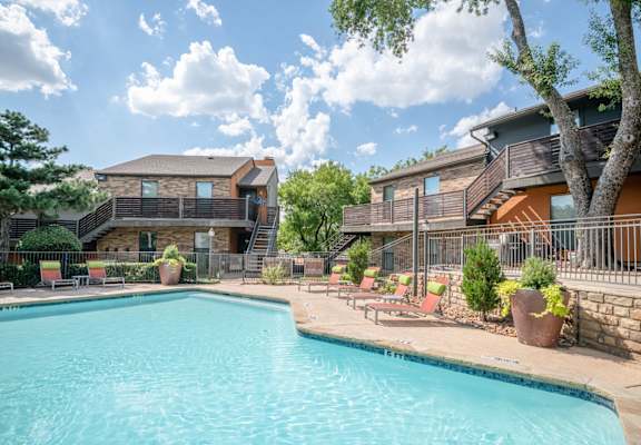 the swimming pool at our apartments