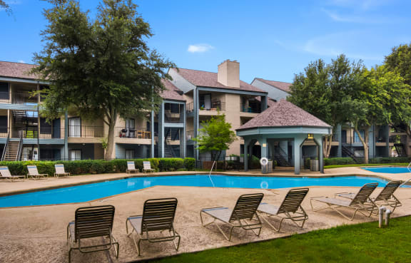 Poolside at Laurels of Sendera Apartment Homes in Arlington, Texas, TX