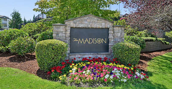 Property sign at The Madison in Olympia, WA