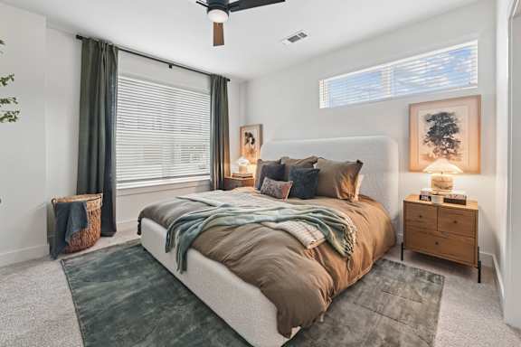 Bedroom of Model Unit at Whispering Pines in Euless, TX