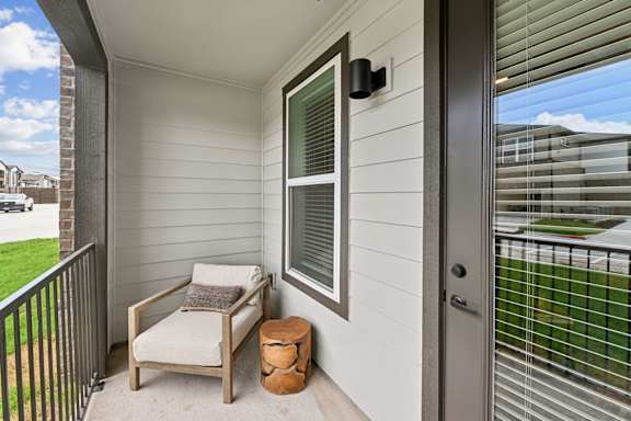 Model Unit Balcony at Whispering Pines in Euless, TX
