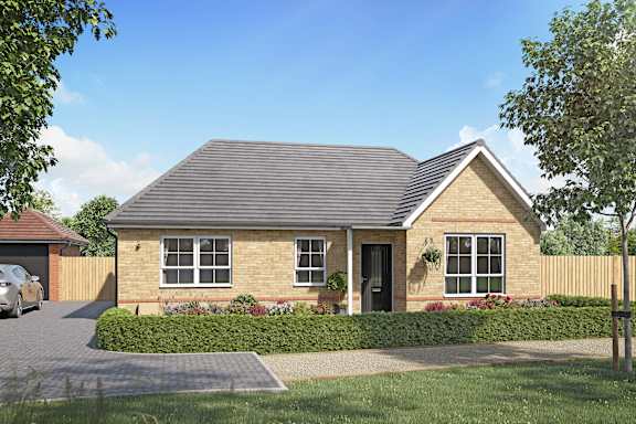 A house with a grey roof and a grey car in the driveway.