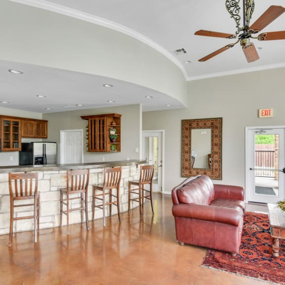 Clubhouse Interior at On The Green Apartments in Austin, Texas, TX