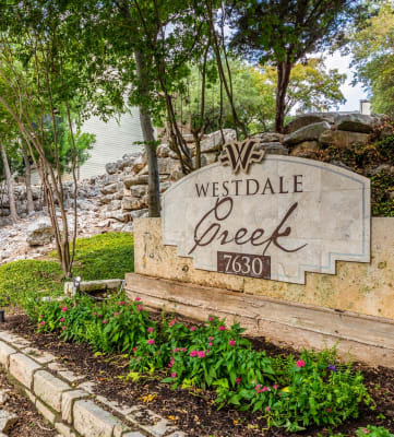 Westdale Creek Apartments Property Entrance Sign in Austin, Texas, TX