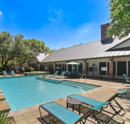take a dip in the resort style pool