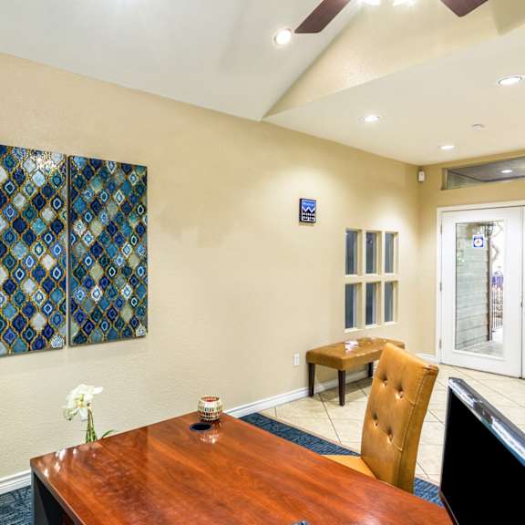 Business Center Interior at Westdale Creek Apartments in Austin, Texas, TX