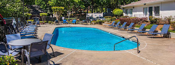 the swimming pool at Dunwoody Pointe in Sandy Springs, GA