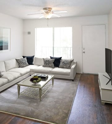 Contemporary Living Room at Creekside Villas Apartments in San Diego, CA 92102