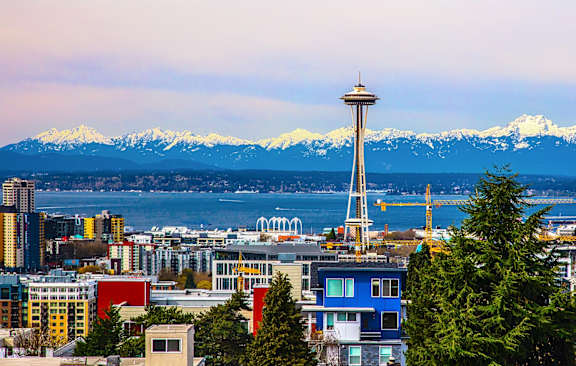 Skyline view at The Lyric Apartments, Seattle, 98102