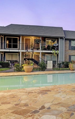take a dip in the resort style pool