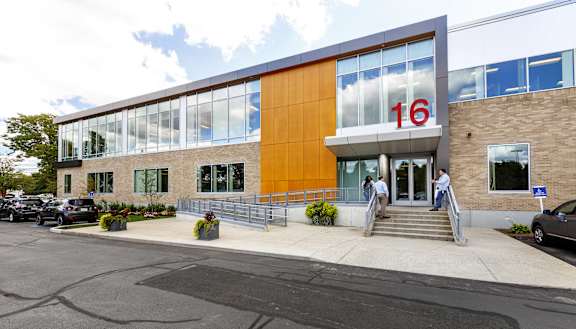 A building with the number 16 on it.