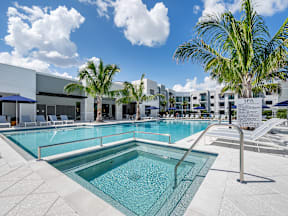 Pool at Marquee Square Apartments in Seminole Heights Tampa FL