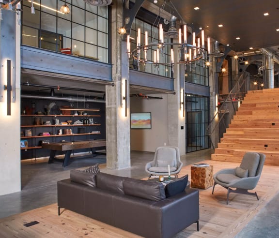 Two Story Clubhouse at The Platform Apartments in Norwalk, CT