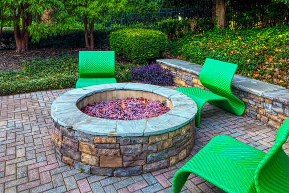 Evergreen Lenox Park Apartments fire pit