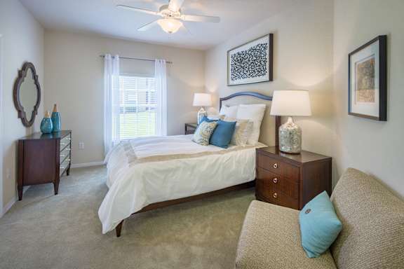 Park Del Mar Apartments lighted ceiling fan in living rooms and bedrooms